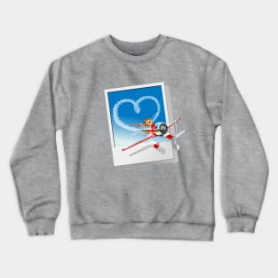 Cartoon retro airplane Crewneck Sweatshirt